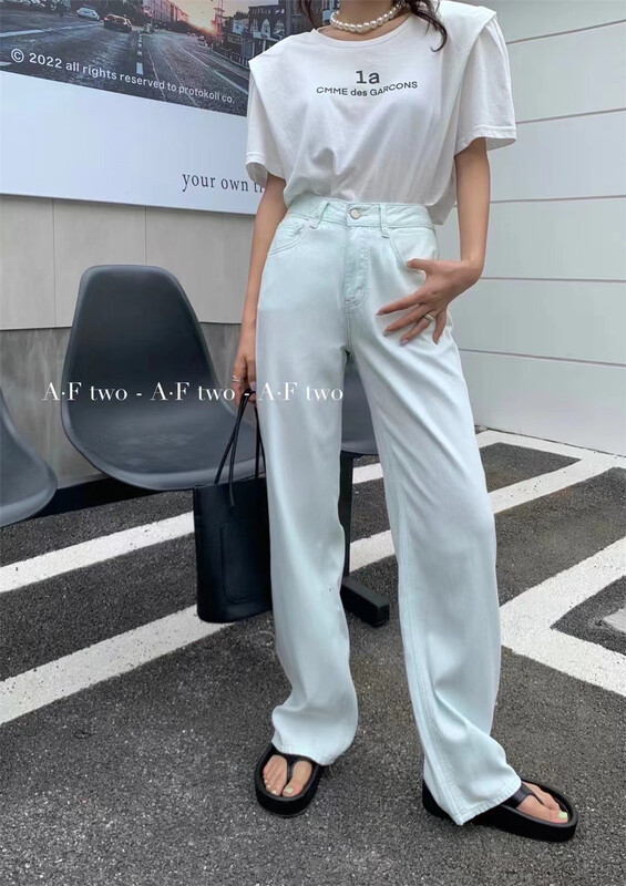 [buyer Yan Xuan Dai Jiaer] Korean versatile loose jeans f81181# Cl