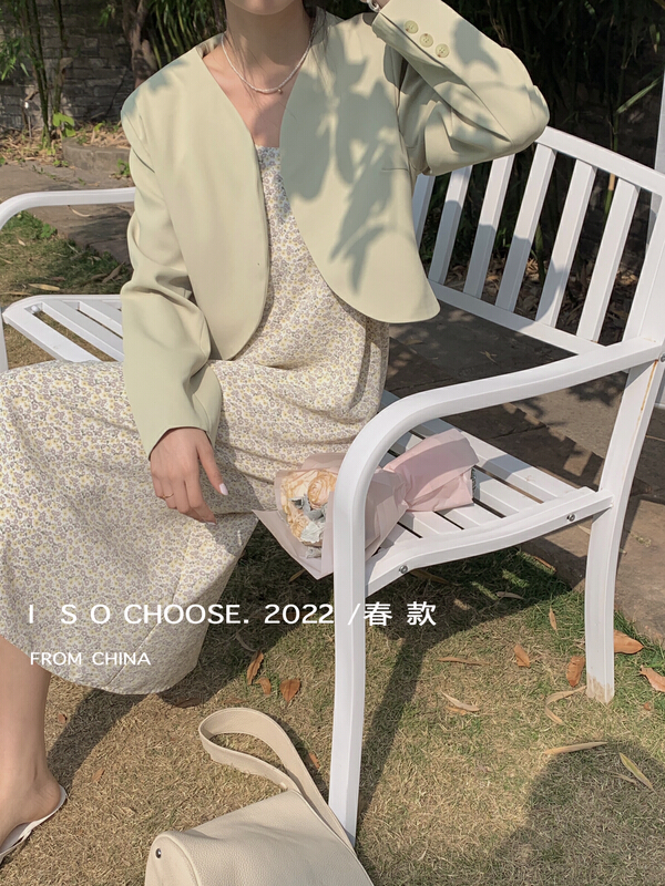 New year in early spring! [ISO Korean] foreign style solid color temperament short coat 2838# hjy