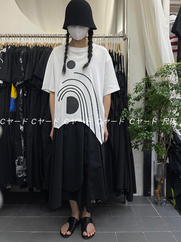 [size] fashion irregular versatile short sleeve T-shirt 2696# LSW