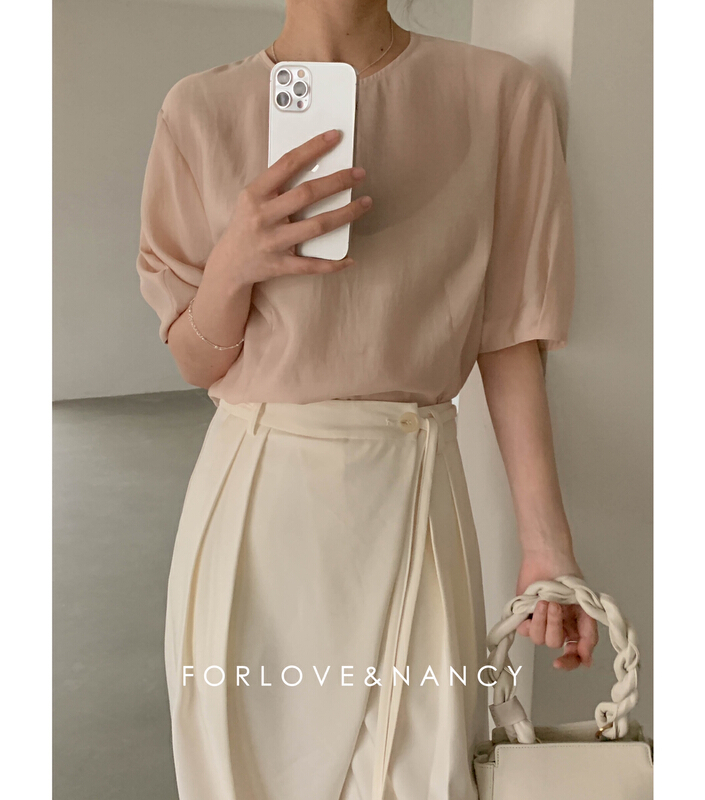 [FN] Korean versatile short sleeved shirt la2xs6192n# cqw