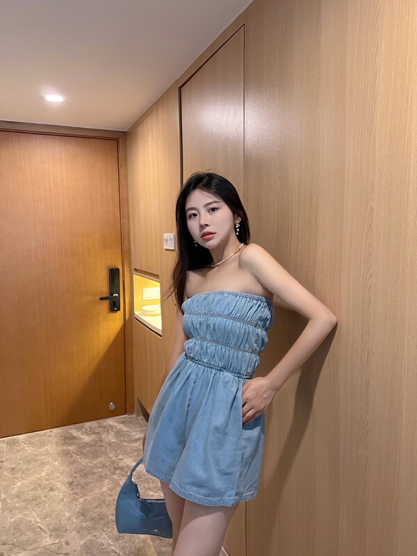 [Cr] personalized design elastic Strapless Jumpsuit 331# PCZ