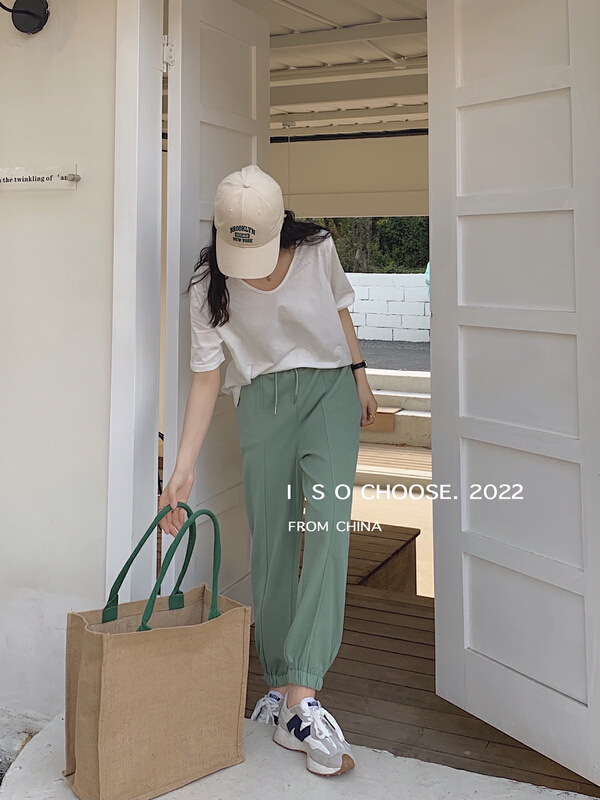 New year in early spring! [ISO Korean] high waist versatile Plush Leggings casual pants (with waist rope) 68811# hjy