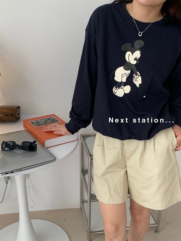 New year in early spring! [next station] loose Retro Fun printed sweater a21701# ZSY
