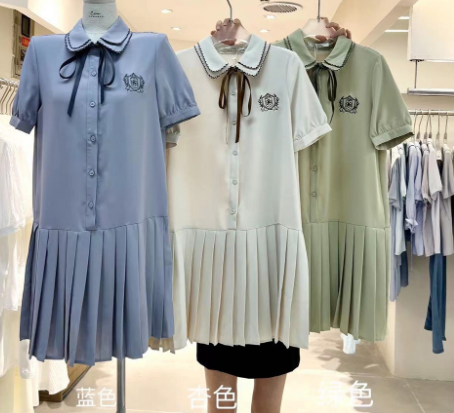 [echance] crimping college Korean dress ys1-2152# lwy