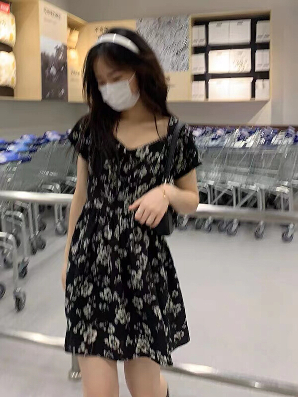[are studio] design sense lace up floral dress 81181# zxx