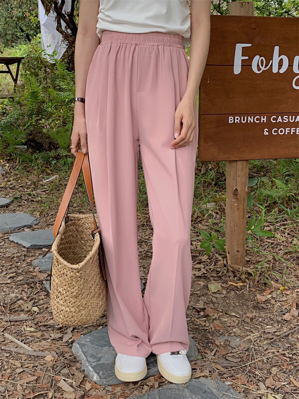 goods in stock! [G.W] slim vertical wide leg trousers 5550# zxx