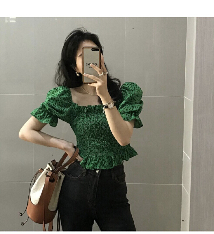 [millet +] Korean leopard versatile chiffon shirt 063# WPL