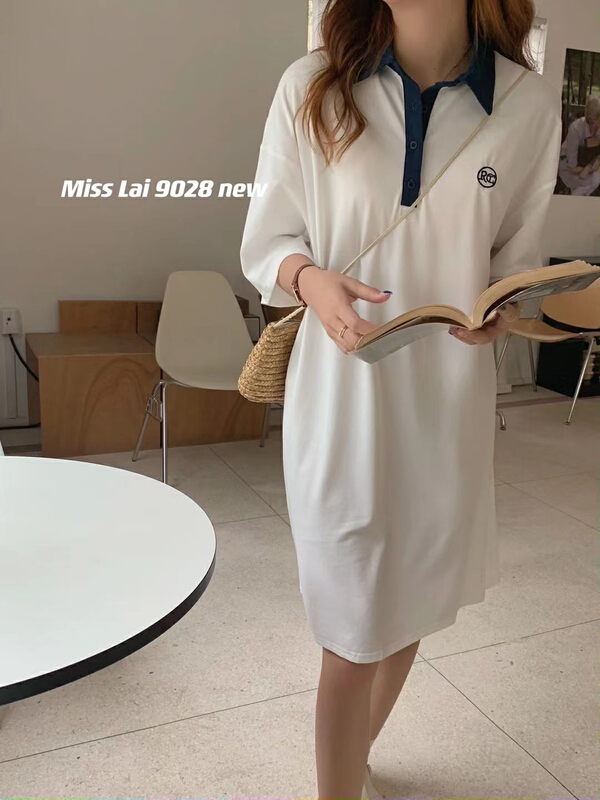 [HH & miss Lai] color blocking comfortable Korean polo shirt ys1-9028# L