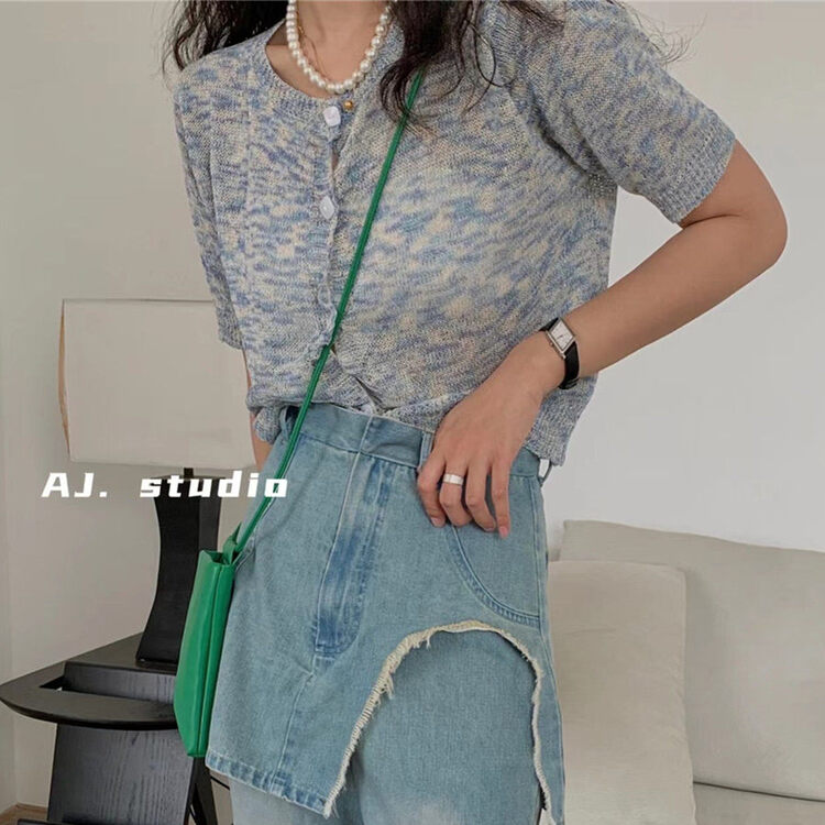 [AJ. Studio] single breasted comfortable Korean knitted cardigan (only cardigan) 8906# ll