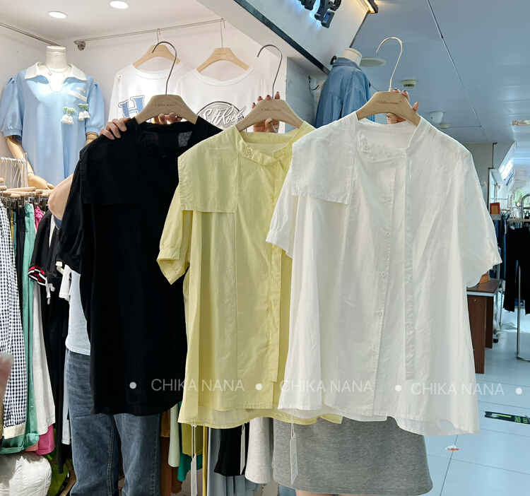 [Chika. Nana] small fresh three-dimensional cut shirt 2965# cqw