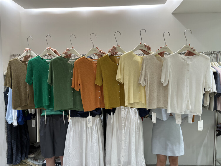 [feeding] Korean pure color round neck knitted cardigan ys2-631# cqw