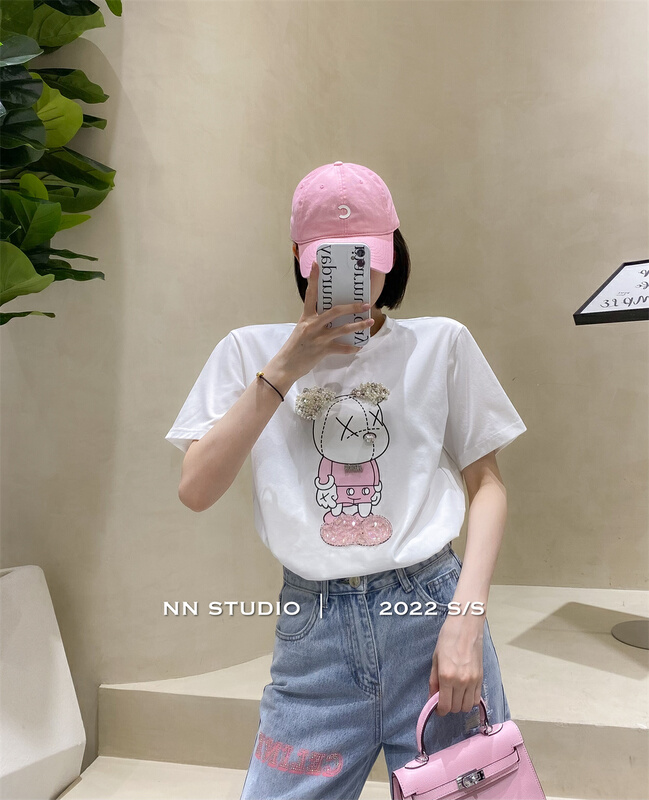 New in early summer! [NN] niche design willow nail short sleeve T-shirt 9523# XYY