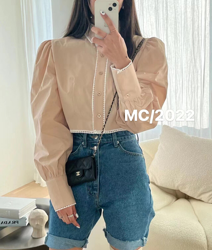 goods in stock! New year in early spring! [MC] Korean simple and versatile shirt 8867# ozq