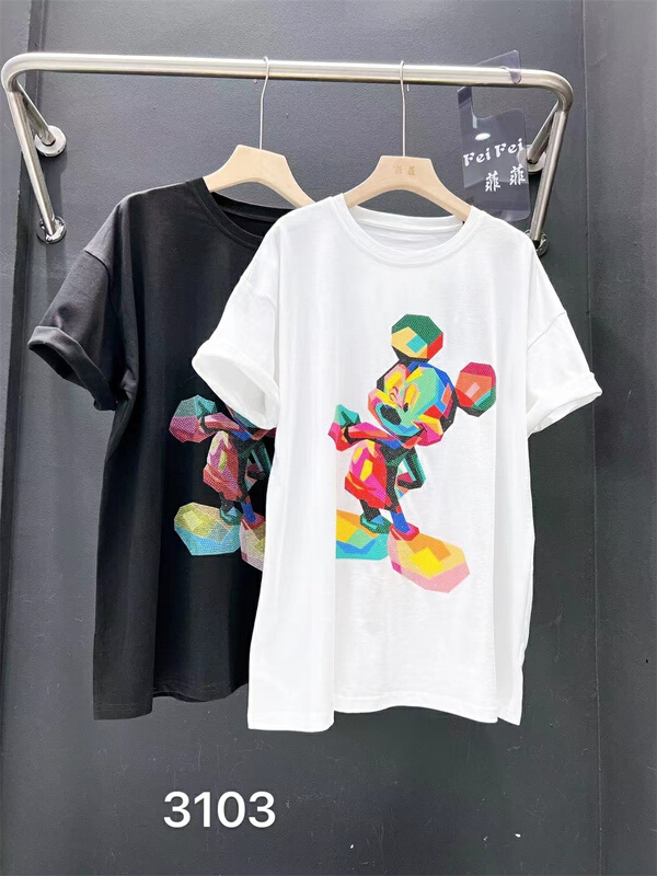 [Feifei] Korean personalized color Mickey short sleeve T-shirt 3103# ozq
