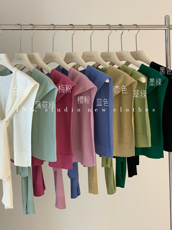 New year in early spring! [ing] candy color simple solid color versatile knitted shawl w3488# ZSY