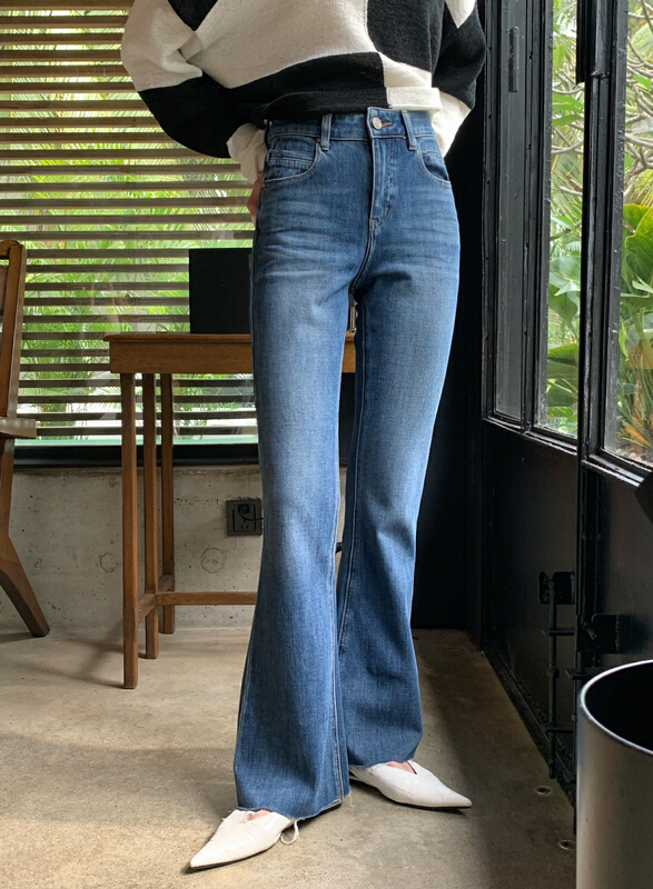 New year in early spring! [new open] Vintage harbor style high waist elastic jeans wk22362# zxl