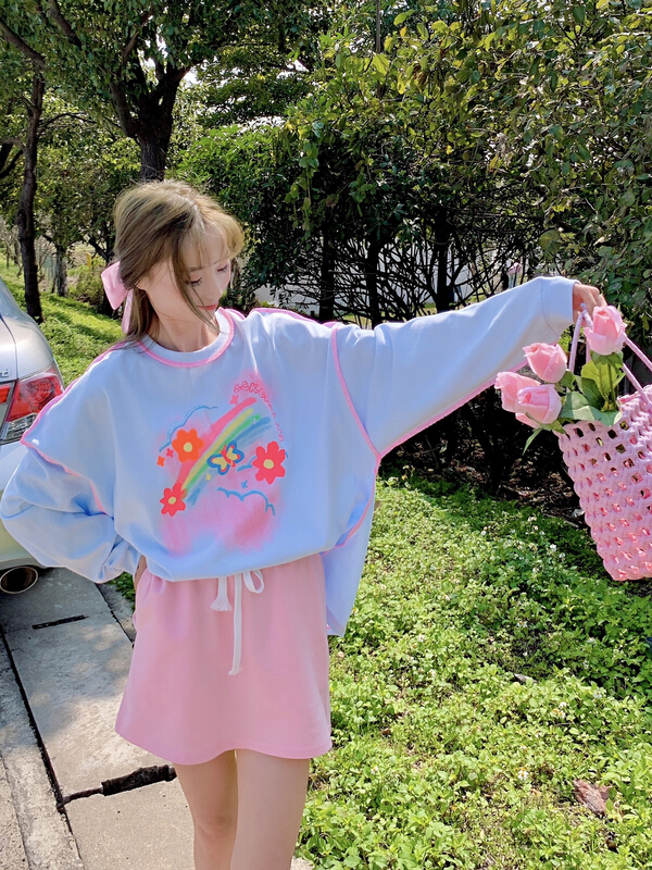 [love] Korean casual comfortable long sleeve T-shirt 891-1# WTT