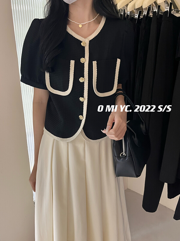 New in early summer! [O MI] Korean color contrast fashion shirt 8223# HBx