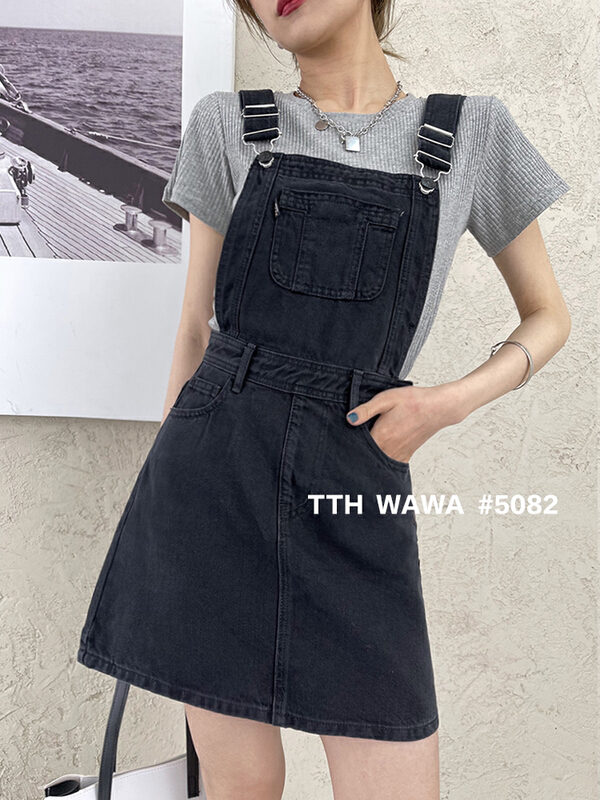 New in early summer! [Wawa] Korean casual versatile strap skirt 5082# ozq