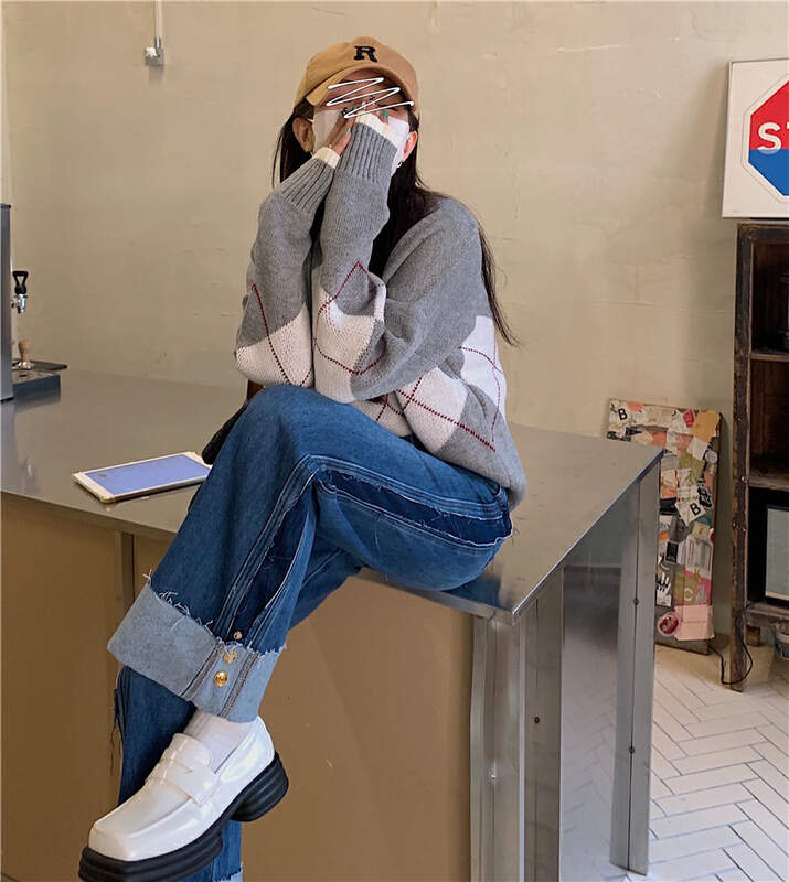 New year in early spring! [timely rain] Han Feng ins simple straight jeans (excluding matching) as2139# YYW