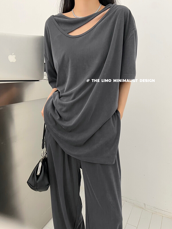 [the limo] versatile design loose short sleeve T-shirt 6709# XYJ
