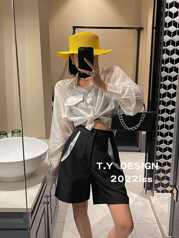 [T.Y tangyuanjia] Korean fashion color matching casual shorts 2051# ozq