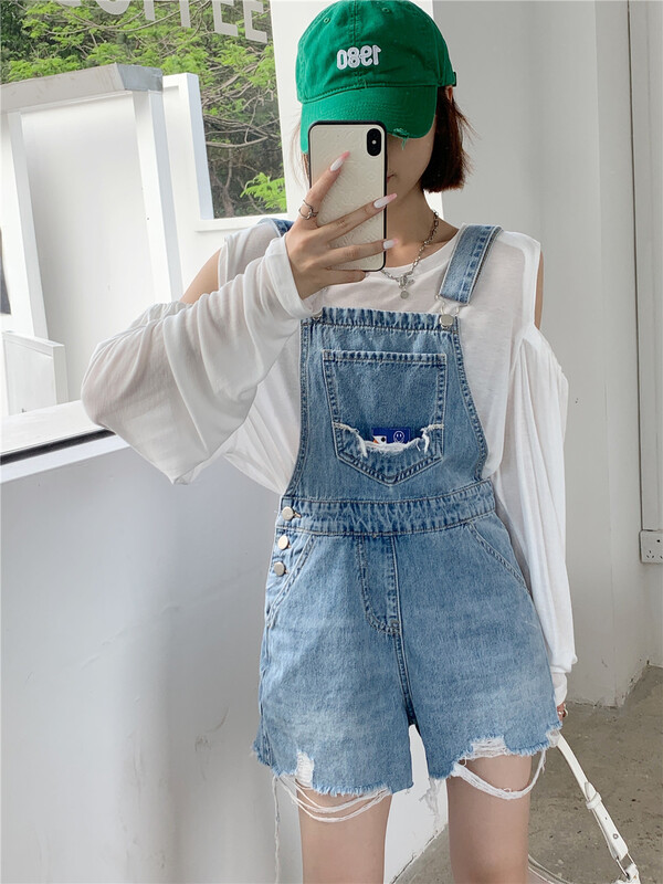 [M8 denim] label design retro strap pants 52265# LSL