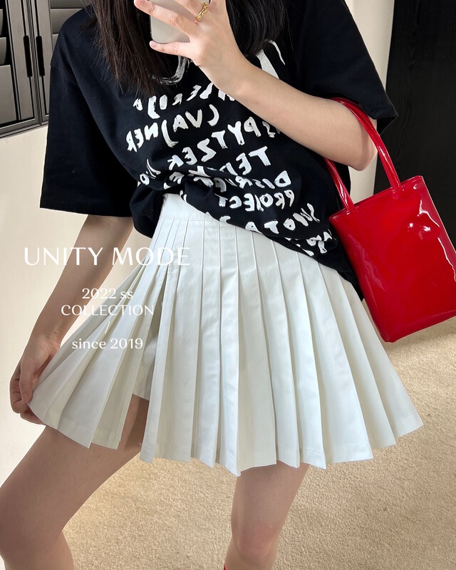 New year in early spring! [unit] pleated women's slim and versatile skirt 6336# cqw