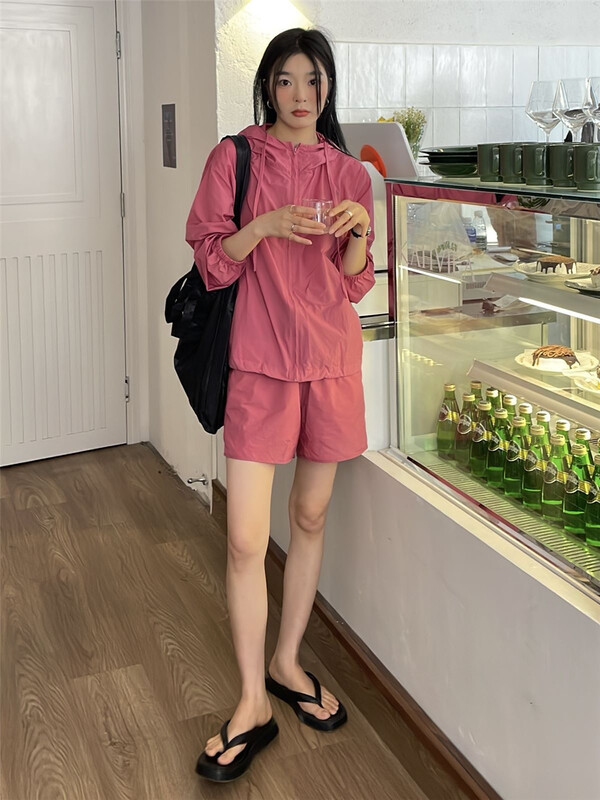 New in early summer! [clean space] simple elastic waist versatile casual shorts 31297# CLS