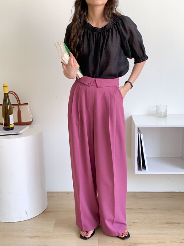 New in early summer! [Tn] versatile solid casual pants n6178# cqw