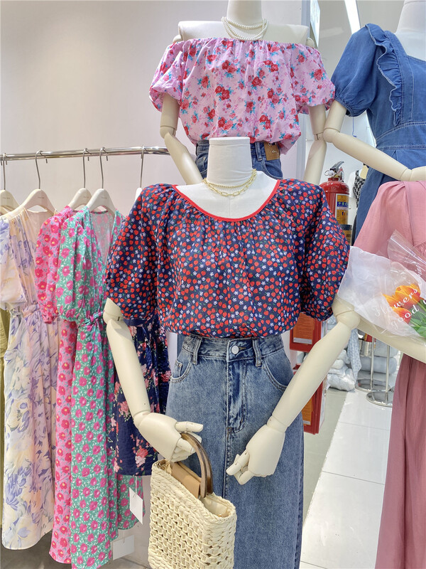 [set] crew neck floral pullover 6009-3# zxx