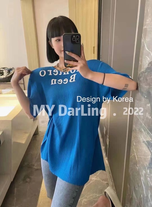 [my darling] lettered crew neck pullover 6841# WTT