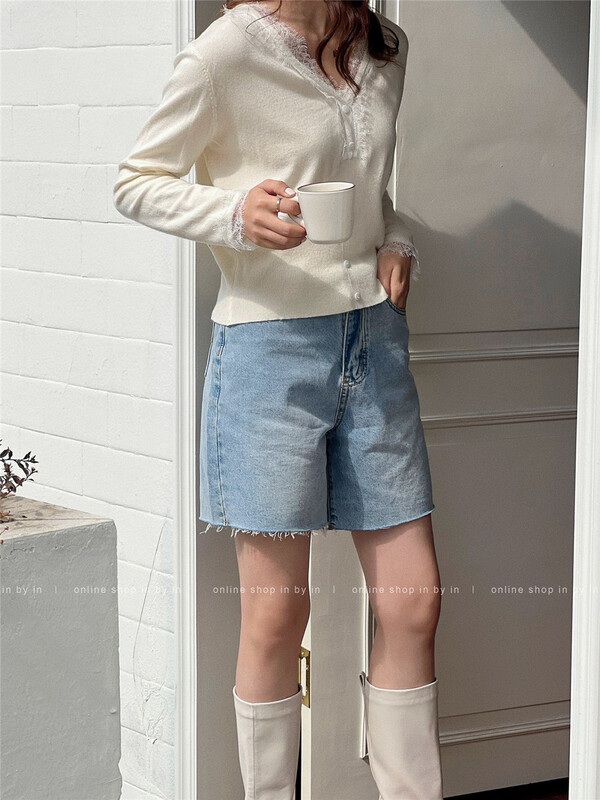 [in by in] Korean versatile 5-point denim shorts 0313# ZSY