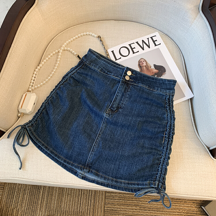 [kakajia] high waist, thin and foreign style denim skirt 9090# ozq