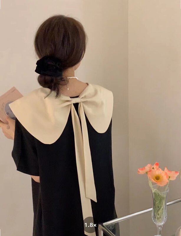 [RS] bow tie loose dress rs1611# XYY