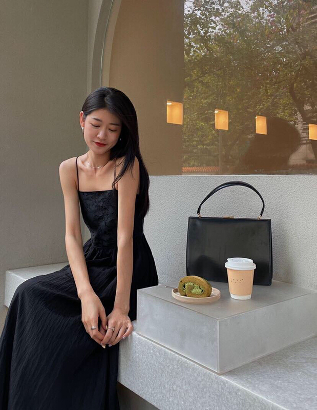 [soul] Korean fashion suspender strap skirt at18173222l# CLS