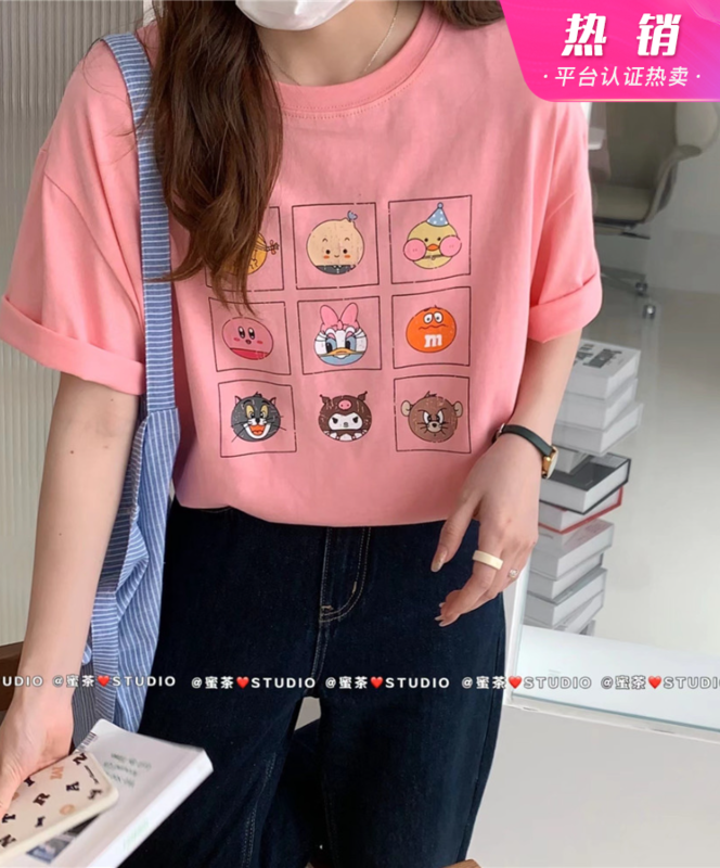 [rara] small fresh aging gentle short sleeve T-shirt 19121# LSL