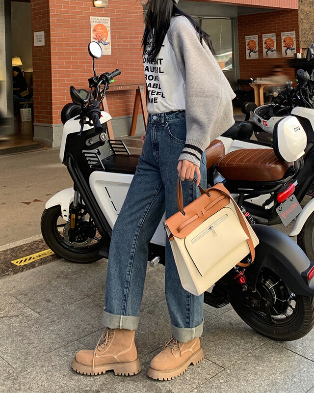 New year in early spring! [timely rain] Han Feng ins back pocket embroidered jeans u2078# YYW