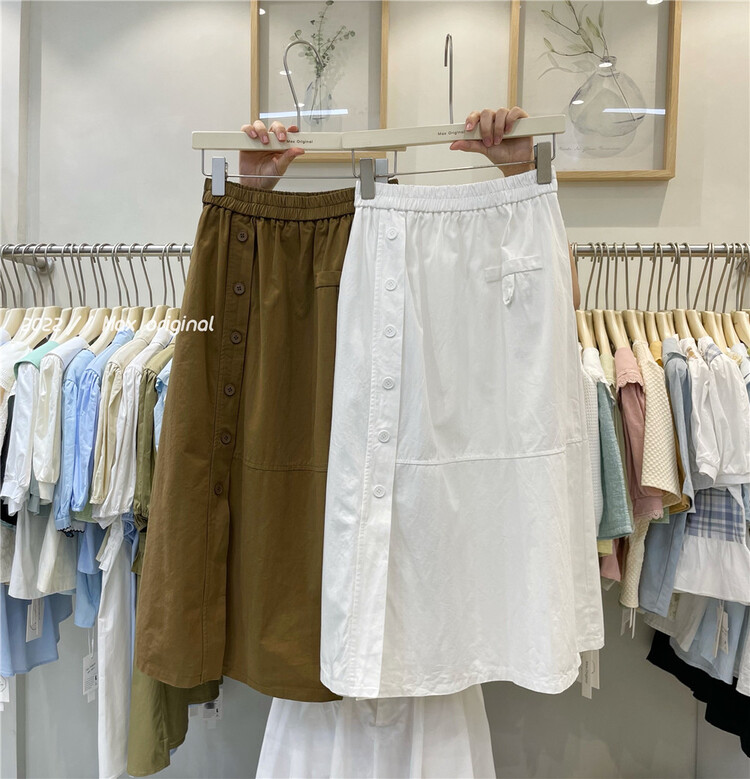 New in early summer! [Max original] Korean breasted versatile ins skirt 98097# HBx