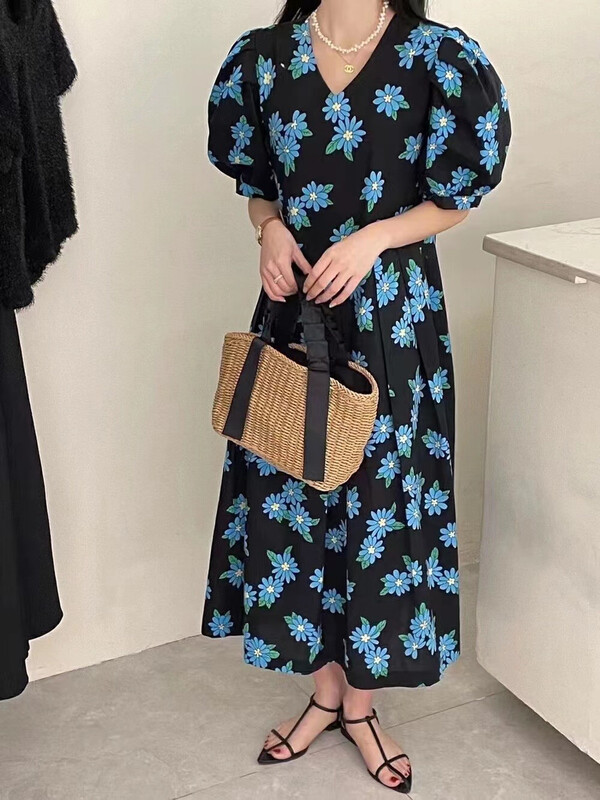 [sway] Korean V-neck floral dress 912# XYY