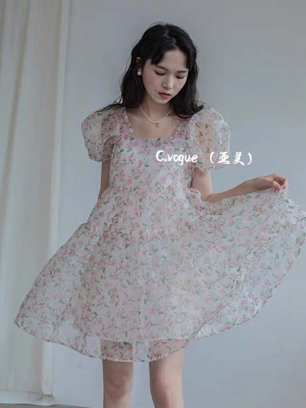 New in early summer! [c.vogue] French sweet floral dress (excluding matching) 88130# PCZ