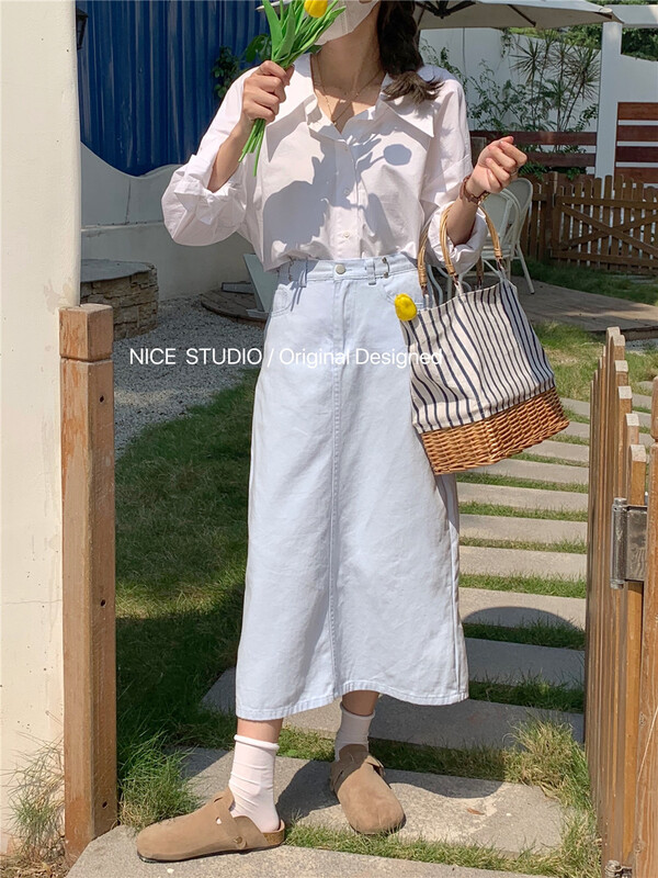 [naisijia] high waist design, retro and slim skirt 68003# zjy