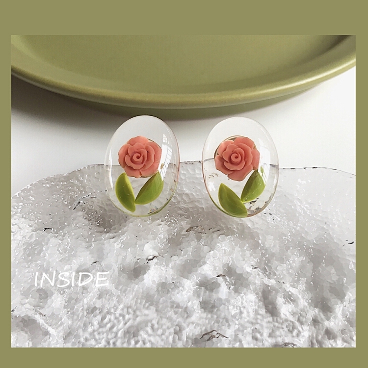 [inside] Mori oil painting acrylic Earrings r1929# zxl