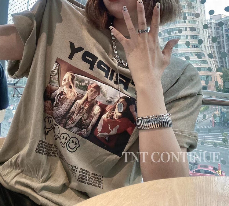【TNT CONTINUE】歐美印花時尚百搭短袖T恤  291#  L