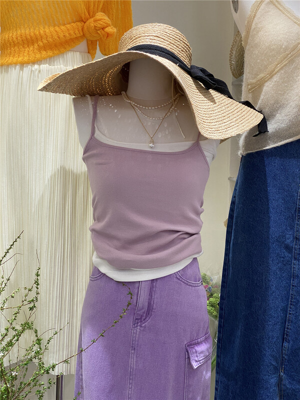 [double seven] Korean simple sling knitted vest nn014# zxx
