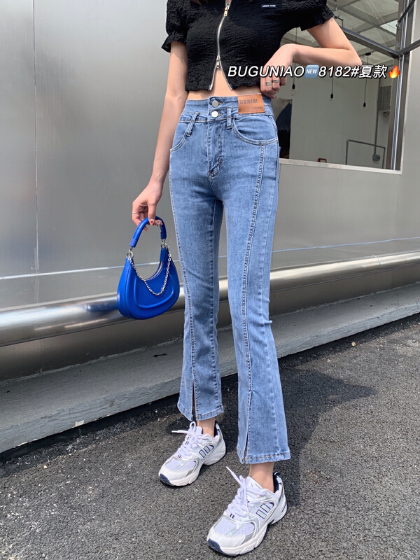 [cuckoo] split fashion, western style, slightly flared jeans 8182# WTT