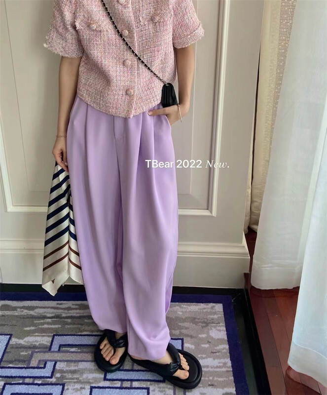 Five colors! [t.bear] Korean wide leg versatile trousers 25977# zxx