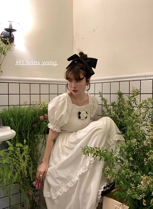 goods in stock! [ovinsyang] lady lace heavy industry dress (with Brooch) 8739# WTT