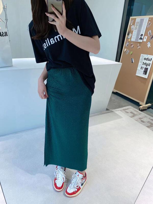 Stock! New year in early spring! [modern 197] Korean version straight tube net color skirt 9998\zyh