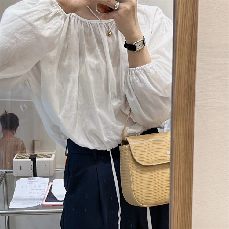 goods in stock! [Selene] fashion simple temperament shirt 8001# CSX